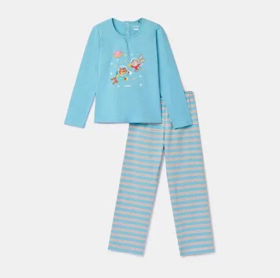 Woody - Meisjes/Dames Pyjama - Blauw