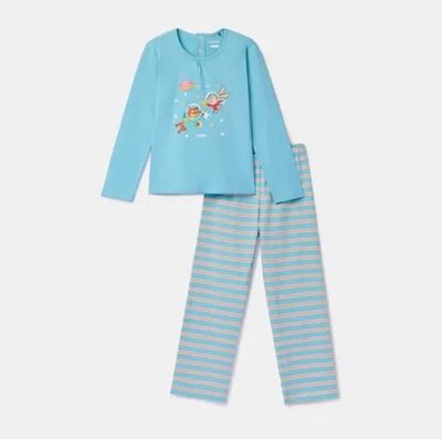 Woody - Meisjes/Dames Pyjama - Blauw