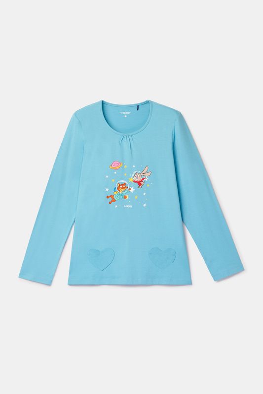 Woody - Meisjes/Dames Pyjama - Blauw