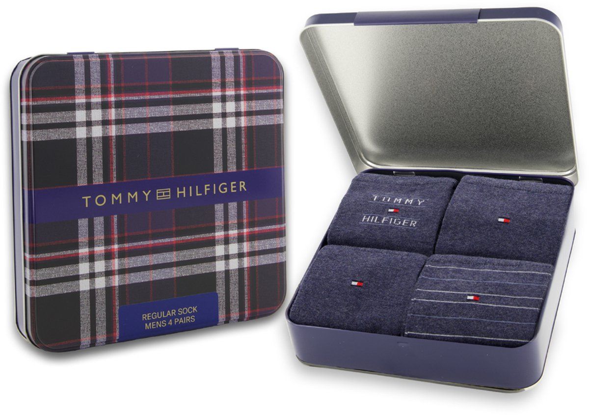 Tommy Hilfiger - Giftbox 4-pack Herenkousen - Jeans