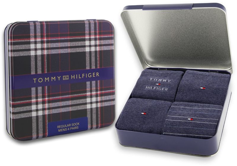 Tommy Hilfiger - Giftbox 4-pack Herenkousen - Jeans