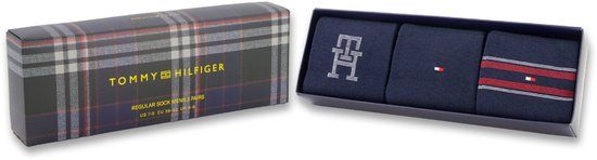 Tommy Hilfiger - Giftbox 3-pack Herenkousen -Navy