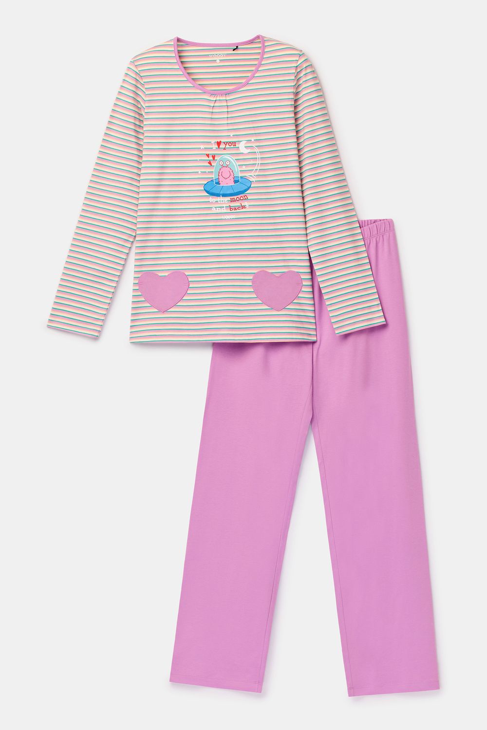 Woody - Meisjes/Dames Pyjama - Multicolor