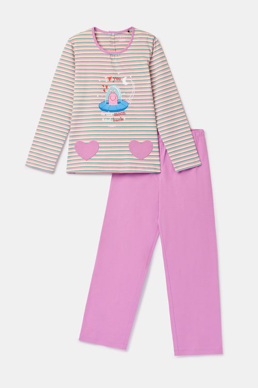 Woody - Meisjes/Dames Pyjama - Multicolor