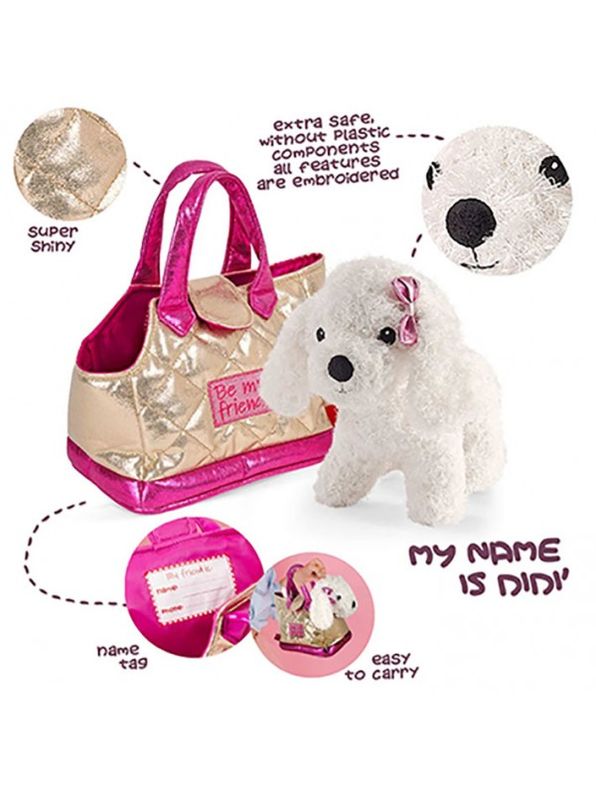 Handtasje 30 cm met uitneembare Didì Dog-knuffel – Hond 13083 Perletti