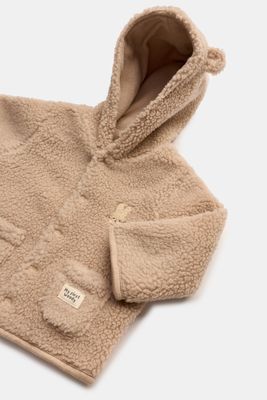 Woody “My First Woody” Baby Teddy Jasje – Beige – Zacht Jasje met Kap &amp; Oortjes