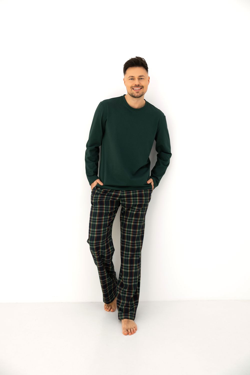 Sensis - Heren Pyjama "Logan" - Donker Geruit