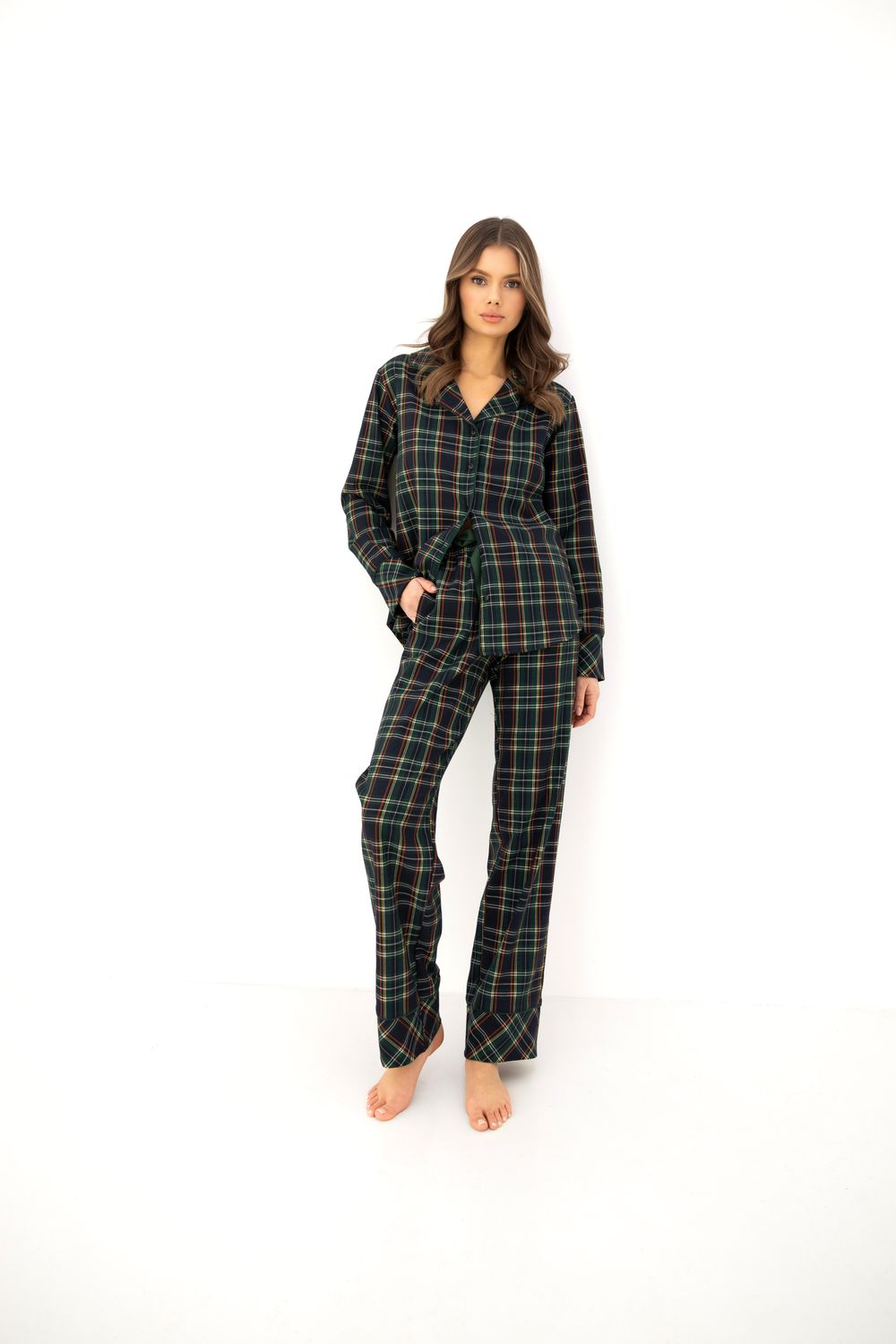 Sensis - Dames Pyjama "Skyler" - Donker Geruit