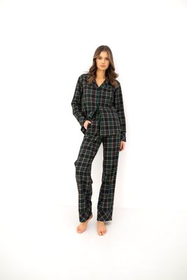 Sensis - Dames Pyjama "Skyler" - Donker Geruit