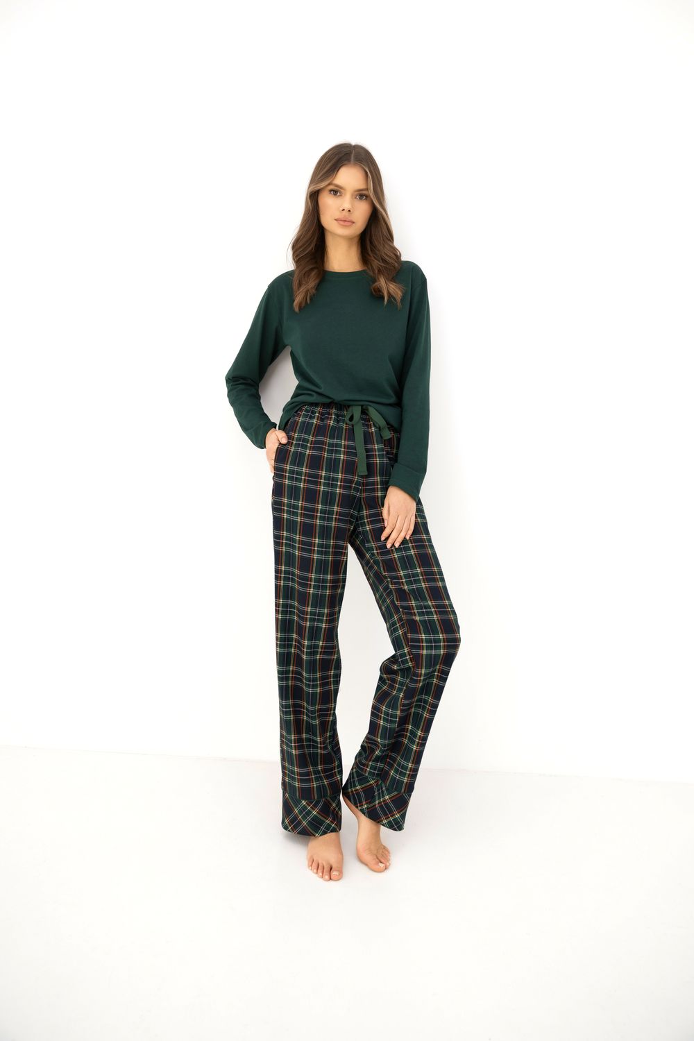 Sensis - Dames Pyjama "Josie" - Donker Geruit