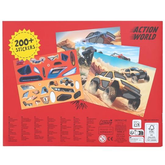 Action World - Monster Cars Sticker Fun