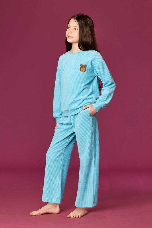 Woody - Meisjes/Dames Pyjama - Blauw