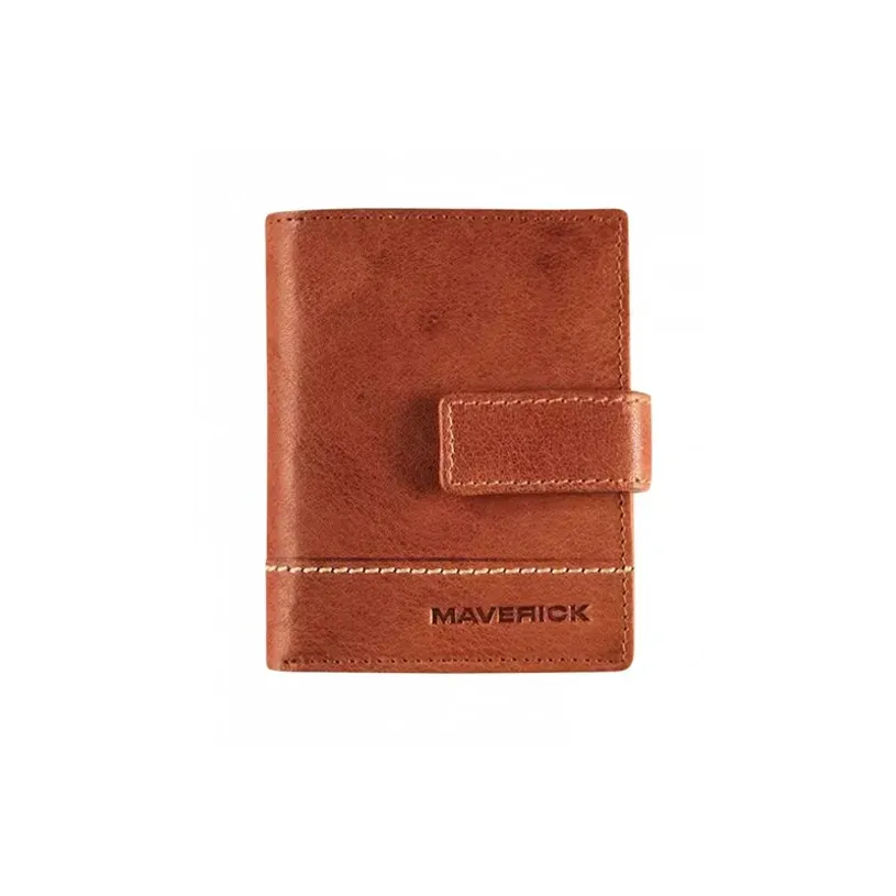 Maverick - Rough Gear - Lederen Cardprotector super compact RFID - Cognac