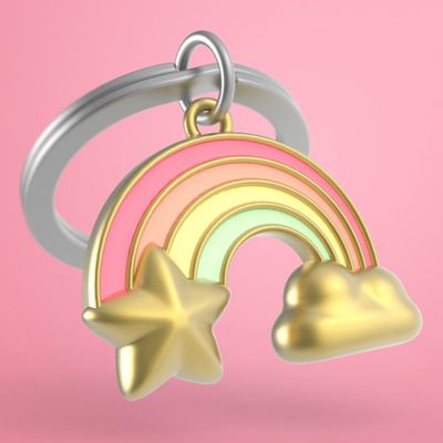 Metalmophose - Sleutelhanger - Regenboog