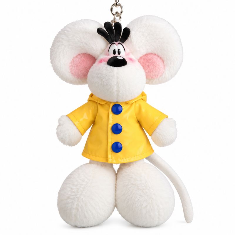 PRE-ORDER *** Diddl – Winter Edition 2026 – Plush Keychain 15 cm – Diddl Raincoat – Soft Plush – Release 15/11/2026