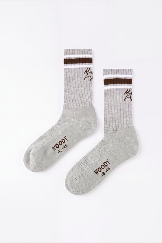 Woody &amp; Kirilove – Dames Sokken Duopack – Grijs/Bordeaux – More Amor Por Favor