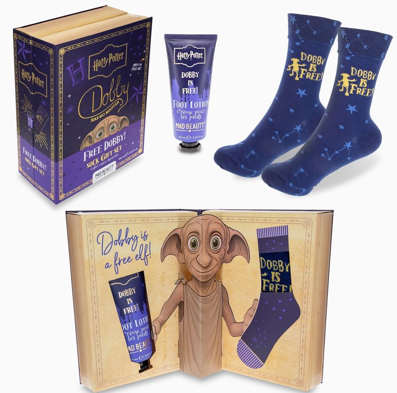 Mad Beauty Harry Potter – Dobby “Free Dobby” Verzorgingsset – Pepermunt Voetlotion 150 ml + Cozy Sokken – Cadeauset