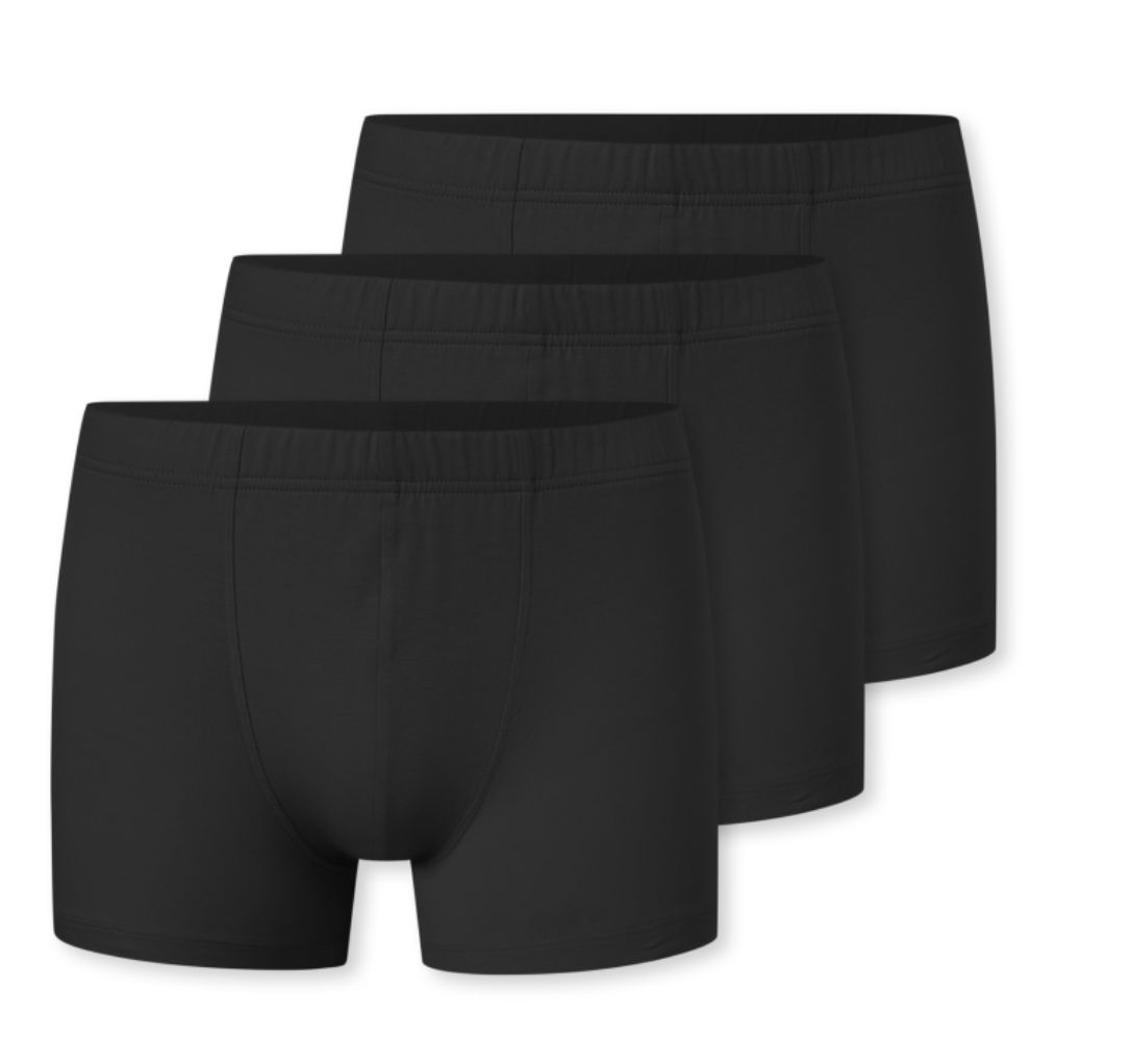 Schiesser - 95/5 Essentials - Shorts-  set van 3 - Zwart