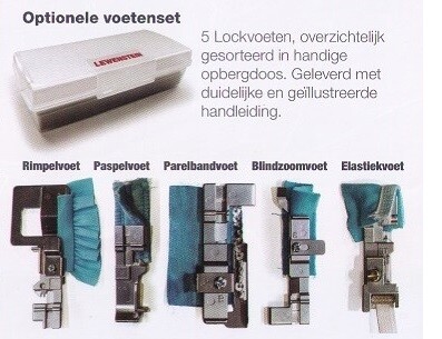 Voetjes voor overlockmachines