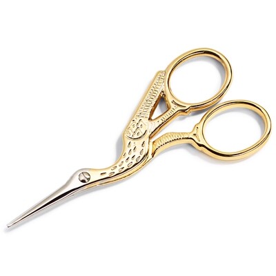 Borduurschaartje ooievaar 9 cm