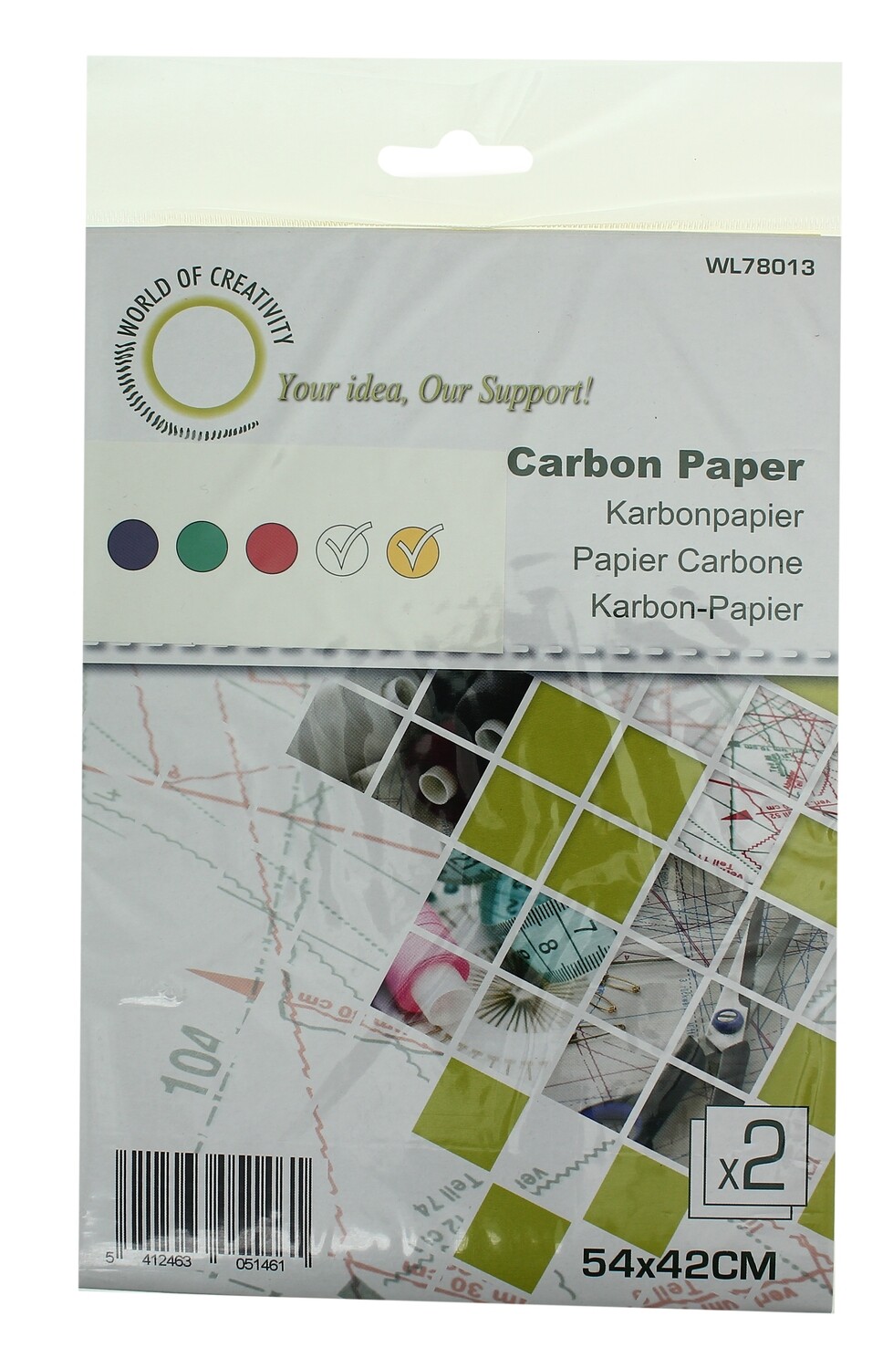 Carbon papier wit-geel