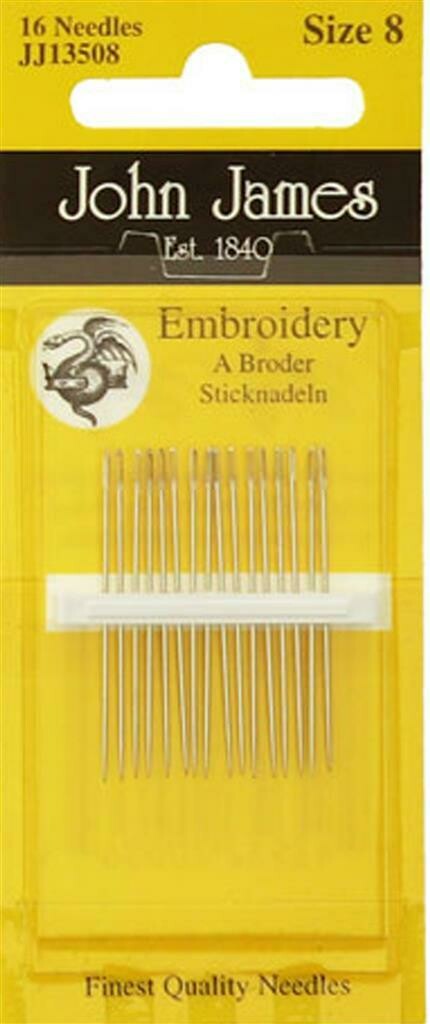 Naai- en borduurnaald No8 crewel
