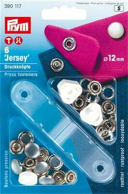 Drukknopen "jersey" 12mm parelmoer