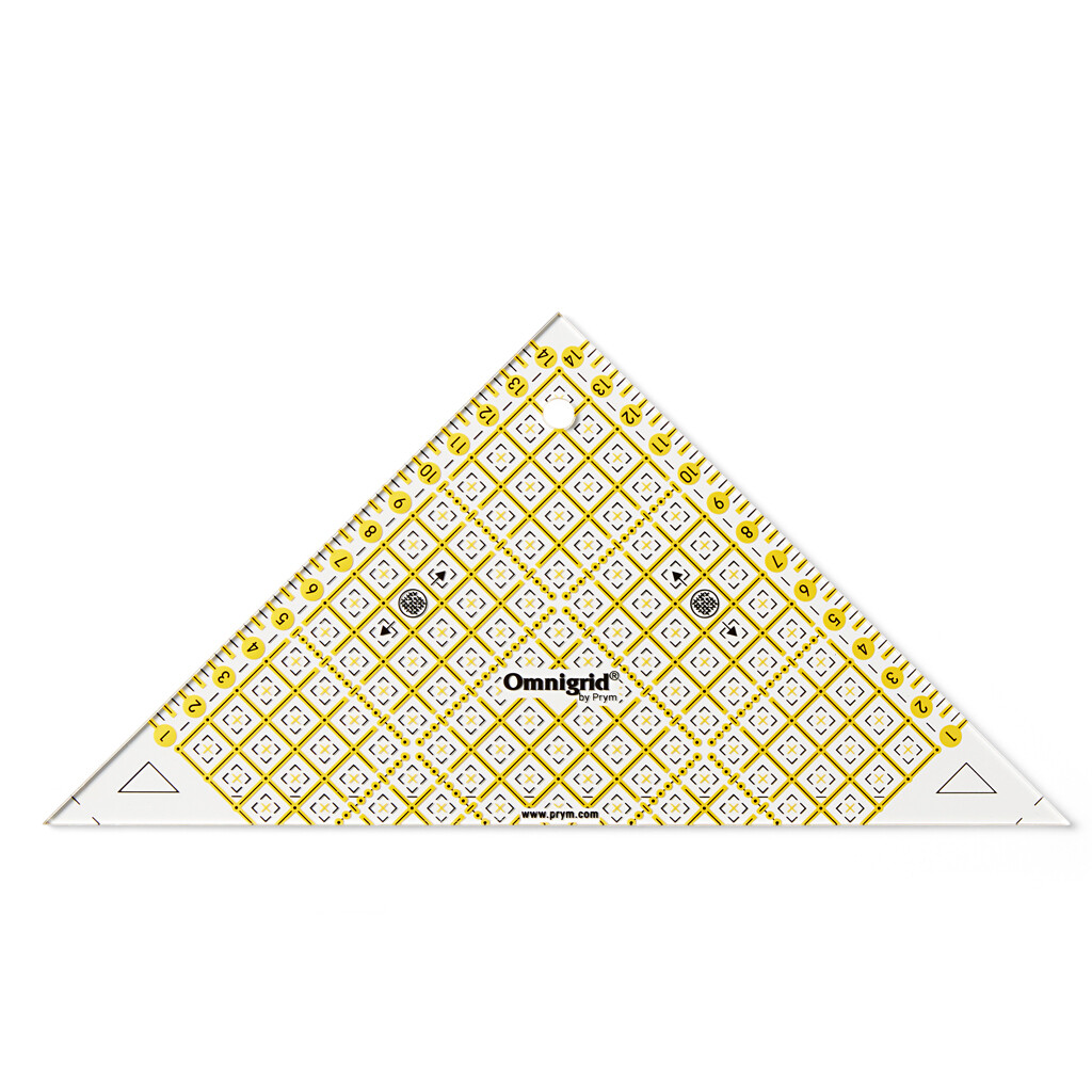 Patchwork driehoek 1/2 kwadraat