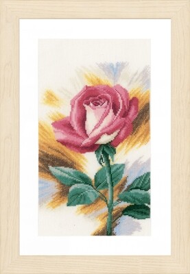 Kruissteek pakket Lanarte &quot;Roze roos&quot;