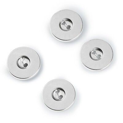 Magneetknop 19mm zilver