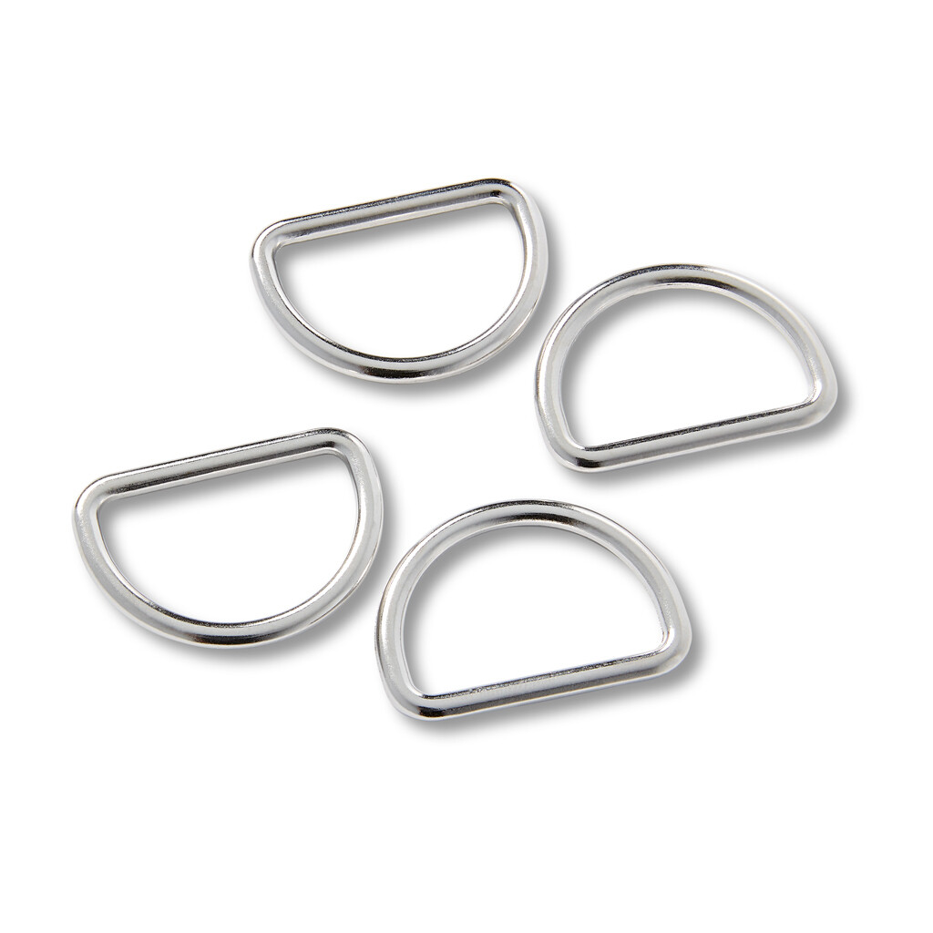 D-ringen 25mm zilver