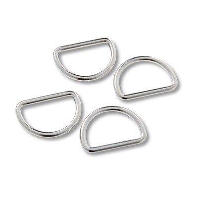 D-ringen 25mm zilver