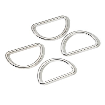 D-ringen 30 mm zilver