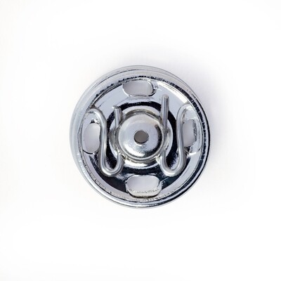 Drukknopen om aan te naaien 13 mm zilver / zwart
