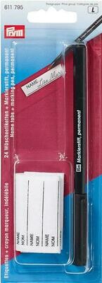 Was markeerset zwart + 24 etiketten