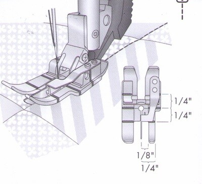 Pfaff Stitch-in-Ditch voet met IDT