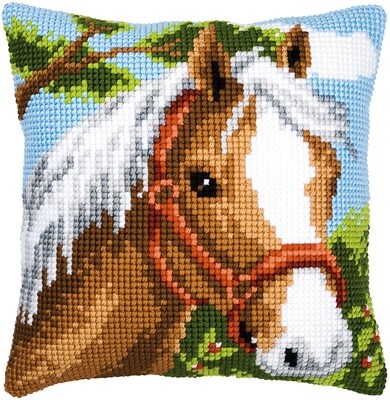 Kruissteek kussen Paard