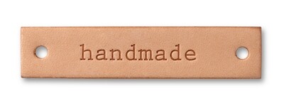 Label "handmade" leder