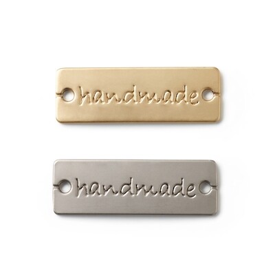 Label "handmade" goud &amp; zilver