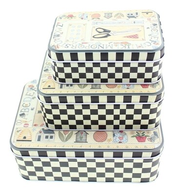 Deco Box metaal naaimachine 3 stuks