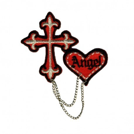 &quot;Angel&quot; hart en kruis applicatie