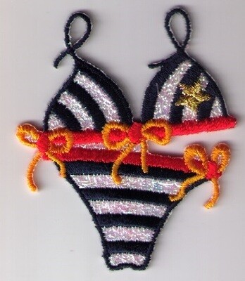 Applicatie strand met glitter