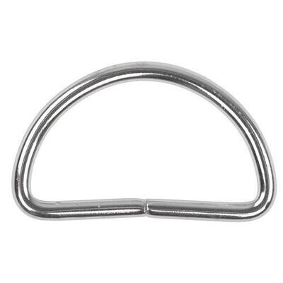 D-ringen 40 mm zilver