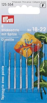 Borduurnaalden met punt Assortiment No 18 - 20 - 22