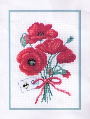 Borduurpakket &quot;Klaprozenboeket&quot;