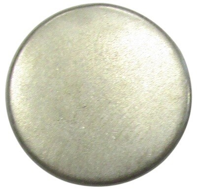 Jeansknopen 17 mm effen mat zilver