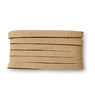 Lederimitatie veterband 4 mm beige