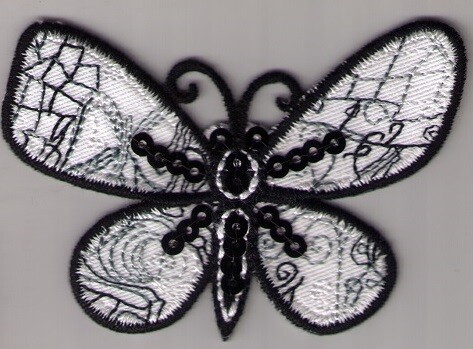 Applicatie &quot;zwart-witte vlinder&quot;