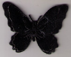 Applicatie vlinder "gothic black"