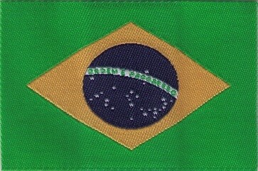 Badge Braziliaanse vlag opstrijkbaar